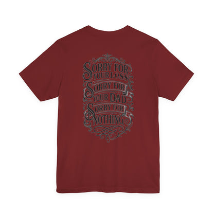 Dead Dads Club Sorry Graphic Tee, Unisex Short Sleeve T-Shirt, Halloween Shirt, Edgy Casual Wear, Alternative Fashion, Fun Gift Idea