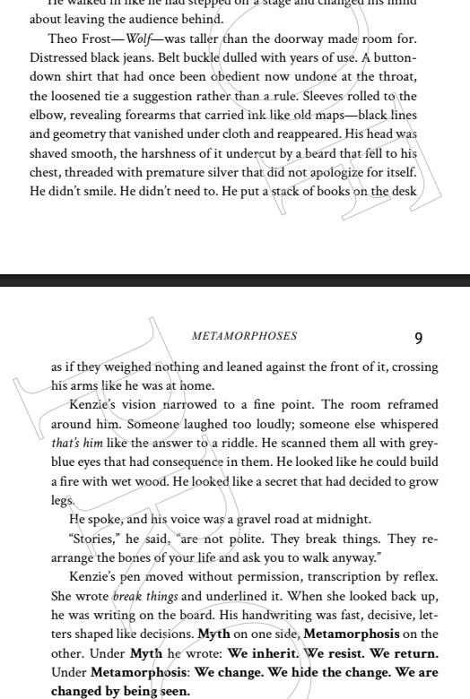 "Metamorphoses" Book 1 of the Moonmarked Series Soft Cover